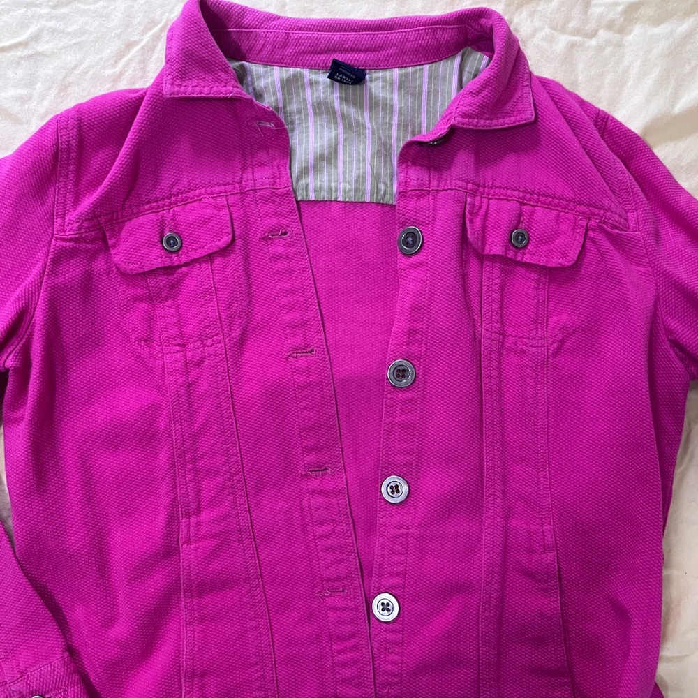 Hot pink cardigan/ jacket!